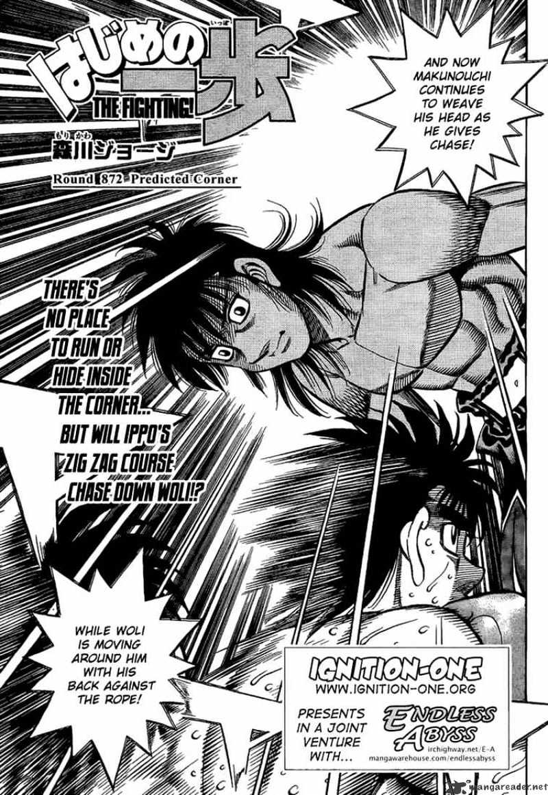 Hajime no Ippo: Fighting Spirit, Chapter 872 image 01